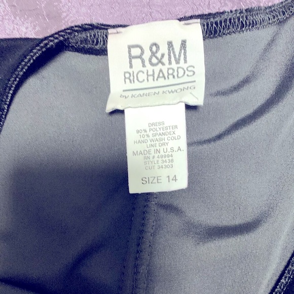 Vintage R&M Richards by Karen Kwong Black Velvet Maxi Dress, Size 14 - Picture 5 of 5